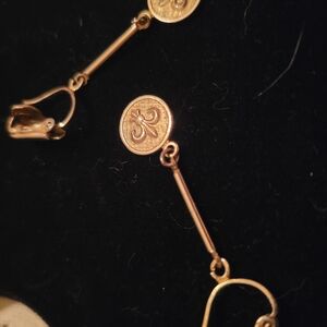 Gold Fleur-de-Lis Dangle Earrings